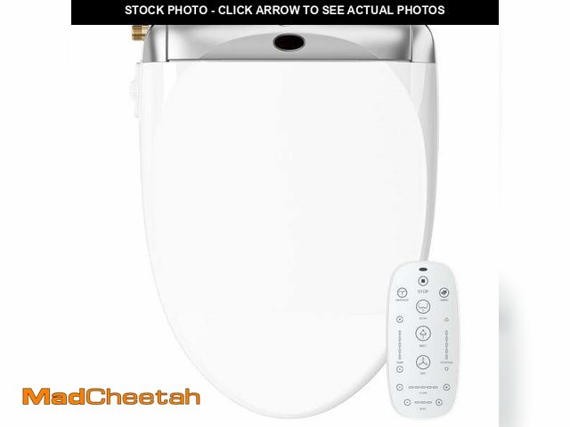 Lot 74-13697473 - LEIVI Electric Bidet Toilet Seat with Wireless Remote and Side Panel, Multiple Spray Modes, Adjustab...