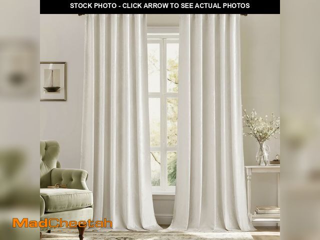 Lot 74-13546058 - MIULEE Velvet Curtains 108 inches - Luxury Curtains for Bedroom Living Room Thermal Insulated Super ...