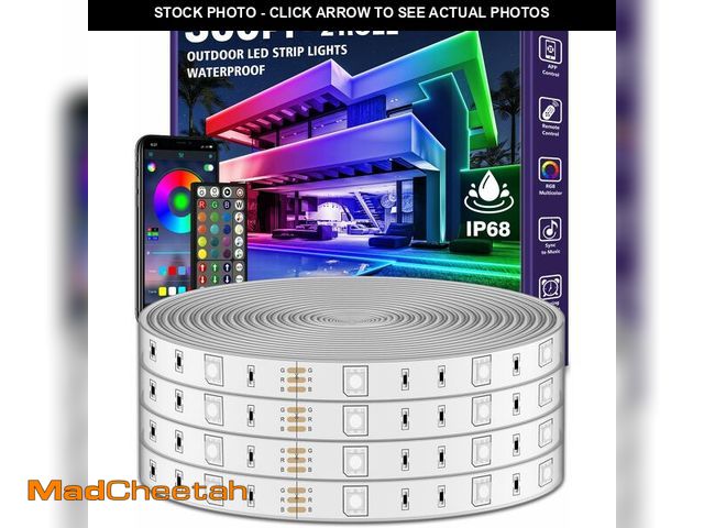 Lot 74-12873253 - 300ft Outdoor LED Strip Lights Waterproof,IP68 Outside Led Light Strips Waterproof with Bluetooth Ap...