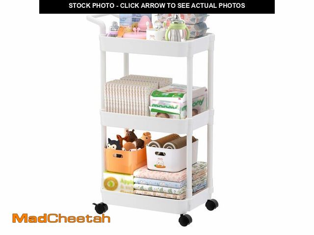 Lot 74-13955764 - Volnamal Baby Diaper Caddy, Plastic Movable Cart for Newborn Nursery Essentials Diaper Storage Caddy...
