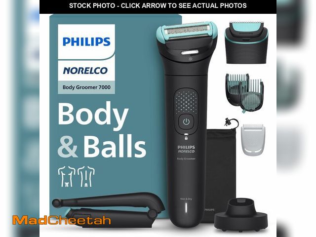 Lot 74-13953320 - Philips Norelco Body Groomer 7000 Series, Men's Whole Body Groomer, Contour-Following 2D Flexing Hea...
