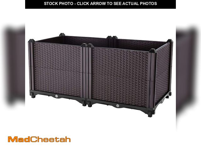 Lot 74-14115486 - Raised Garden Bed Planter for Outdoor Plants Plastic Planters Box Elevated Garden Boxes Plant Pots o...