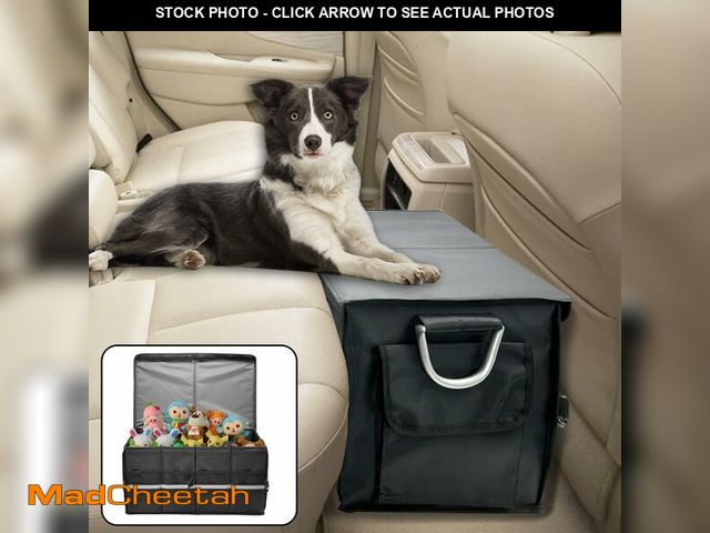 Lot 74-13714661 - Fhiny Dog Backseat Extender with Storage, 23.2'' x 13.4'' Collapsible Back Seat Extender for Dogs Pe...