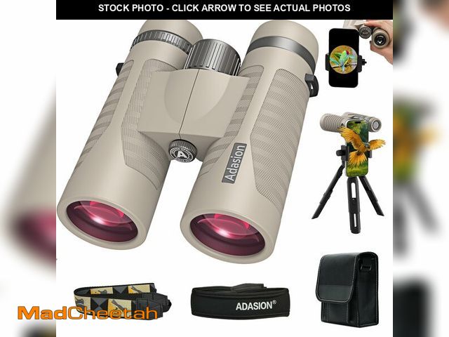 Lot 74-13621512 - 8x42 HD Binoculars for Adults High Powered with Phone Adapter and Tripod, Super Bright BAK4 Prism Wa...
