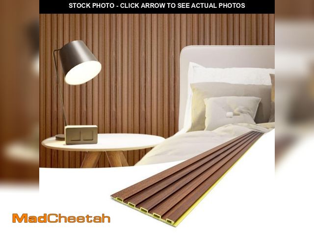Lot 74-12166121 - Art3d Slat Wall Panels, WPC Soundproof 3D Wall Paneling for Interior Wall Decor, TV Background, 8-Pa...