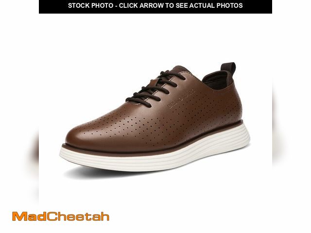Lot 74-14332082 - Bruno Marc Men's MaxFlex Fashion Dress Sneakers Oxfords Classic Casual Shoes,Size 12,Brown/White,SBO...