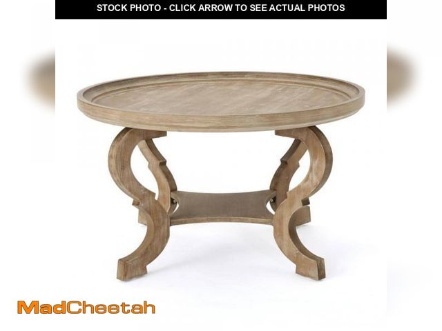Lot 74-11950559 - Noble House Althea 33 in. Natural Brown Wood Round Coffee Table - USED