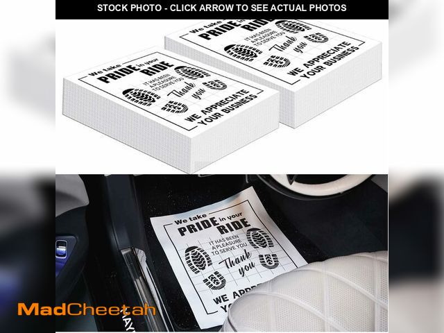 Lot 74-13040324 - Ickimee 500Pcs Paper Floor Mats for Cars, Disposable White Automotive Floor Mats Kraft Paper, Waterp...