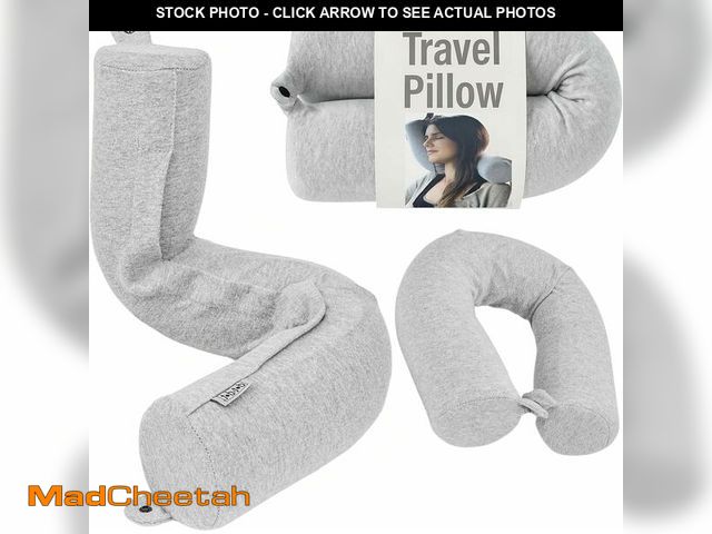 Lot 74-14046988 - Dot&amp;Dot Twist Memory Foam Travel Pillow, Bendable Neck Pillow for Airplane, Car and Home, Airpla...