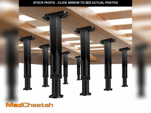 Lot 74-13621483 - 8 PCS Adjustable Height Bed Frame Support Legs - 7.8-14.6inch Bed Slats Support Leg with Screws, Fur...