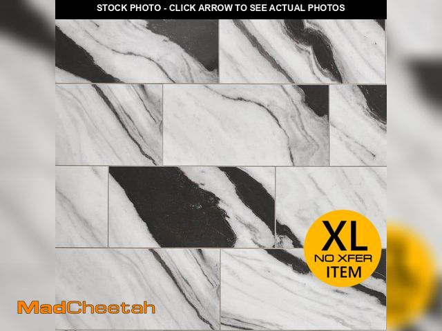 Lot 74-12772462 - Daltile Rapport Panda Marble Polished 12 in. x 24 in. Glazed Porcelain Floor and Wall Tile (68.4 sq....