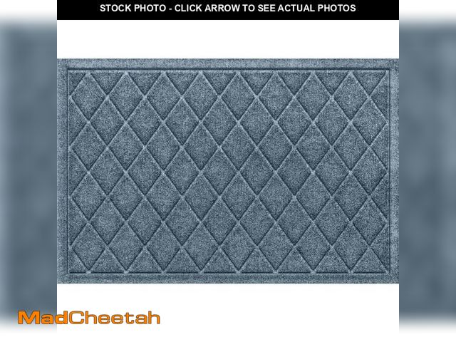 Lot 74-14589493 - Bungalow Flooring Waterhog Argyle Bluestone 23 in. x 35 in. PET Polyester Indoor Outdoor Door Mat 20...