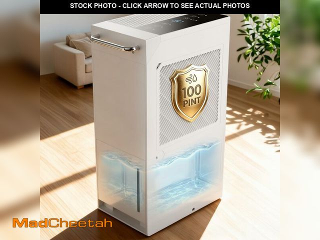 Lot 74-14305941 - Uthfy 5500 Sq.Ft Dehumidifiers for Home and Basement, Max 100 Pint/Day Dehumidifier with Drain Hose,...