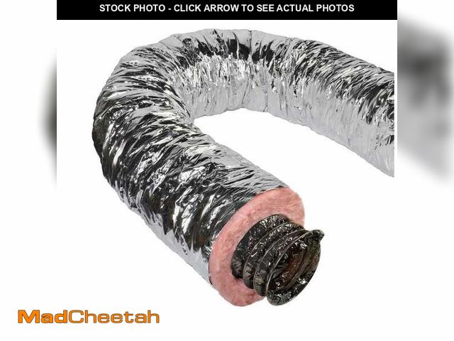 Lot 74-14306331 - Master Flow 8 in. x 25 ft. Insulated Flexible Duct R8 Silver Jacket - UNUSED