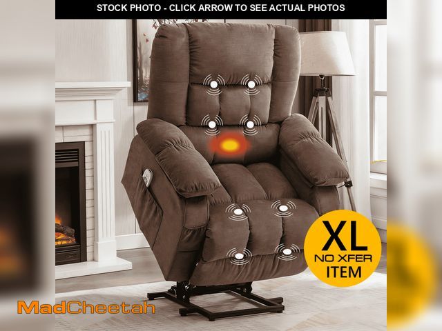 Lot 74-13775494 - JONPONY Power Lift Recliner Chair for Elderly with Heat and Massage, Lay Flat Assist Recliner with S...