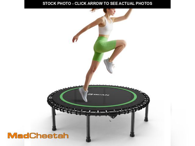 Lot 74-14353452 - BCAN 40" Fitness Trampoline with Bungees, 450LBS Foldable Mini Trampoline - UNUSED