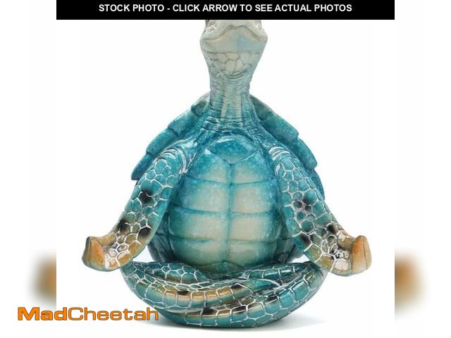 Lot 74-14066188 - VVGIFTS Sea Turtle Meditation Yoga Decor, Garden Figurine Sea Turtle Meditating Coastal Beach Decora...
