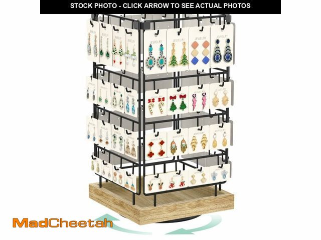 Lot 74-12602505 - EsLuker.ly Rotating Earring Display Holder Stand for Vendors Events Selling, Large Capacity 64 Hooks...