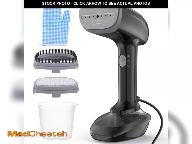 Lot 74-12311816 - Powerful Handheld Fabric Steamer - 1800W with Fast Ceramic Heat-Up Plate, 2-in-1 Ironing &amp; Wrink...