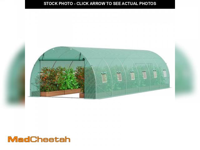 Lot 74-12538842 - VEVOR Walk-in Tunnel Greenhouse, 29.2x9.7x6.5 ft Hoop House Greenhouse Tunnel, Plant Hot House with ...