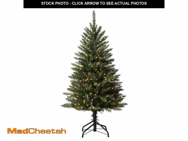 Lot 74-13061024 - Haute Decor 4 Foot Dumont Fir Christmas Tree pre-lit with Warm White LED Lights - UNUSED