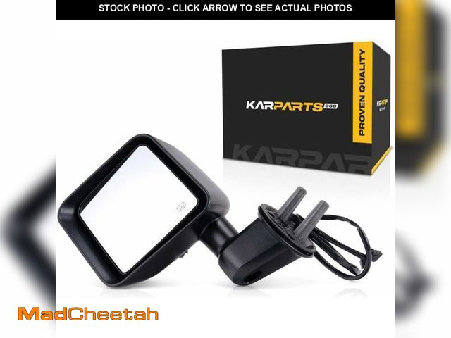 Lot 74-12668189 - For Jeep Wrangler JK 2015 2016 2017 2018 Door Mirror Driver Side  Power  Heated  Manual Folding  Tex...