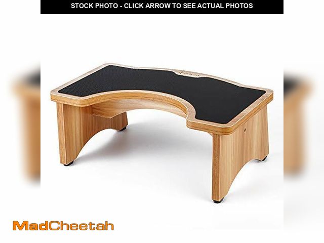 Lot 74-10826400 - StrongTek Enhanced Squatting Toilet Stool, Extra-Thick Wood, Slip-Resistant Bathroom Potty Stool, Pe...