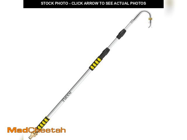 Lot 74-12569804 - POOPLE 16ft (24ft Reach) Gutter Cleaning Tools from The Ground, Telescoping Rain Gutter Cleaner Tool...