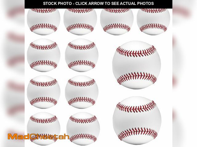 Lot 74-13718286 - OMYOPY 12 Pack Blank Hard Baseballs Solid Cork Core, 9 Inch Baseball Balls Unmarked Autographs Baseb...