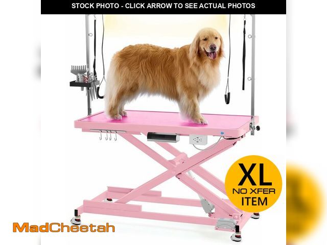 Lot 74-12823761 - POLIMO LED Professional Electric Dog Grooming Table - 50" Heavy Duty Dog Grooming Station with LED, ...