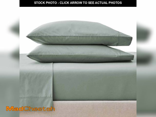Lot 74-12862143 - Better Homes &amp; Gardens Cool &amp; Crisp 4-Piece 300 Thread Count Green River Cotton Percale Shee...