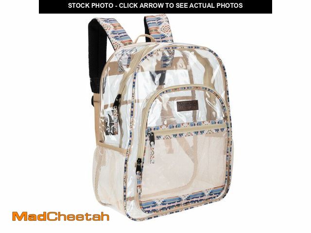 Lot 74-13800444 - Wrangler Clear Backpack for Girls- Water Resistant Clear Bookbag, Plastic See Through Backpack for S...