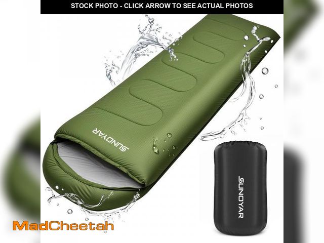 Lot 74-12421284 - SUNOYAR Sleeping Bags for Adults  14-59Ã¢ââ° Sleeping Bag Portable Waterproof with Compression Sa...