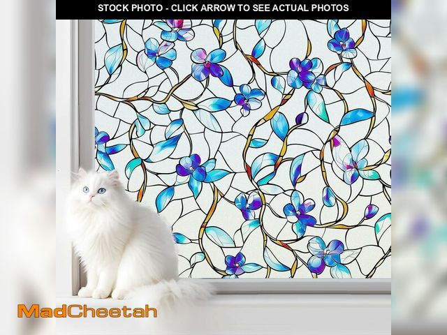 Lot 74-14598113 - SOMWISE Frosted Glass Window Film, Heat Insulation, UV Block, Anti-Glare, One Way Privacy Tint, Stat...