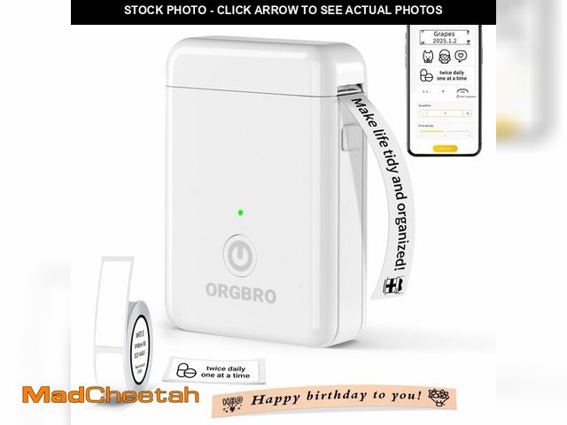 Lot 74-13546824 - ORGBRO Label Maker Machine with Tape, X1 Portable Bluetooth Mini Label Printer, Support Pre-Cut &amp...