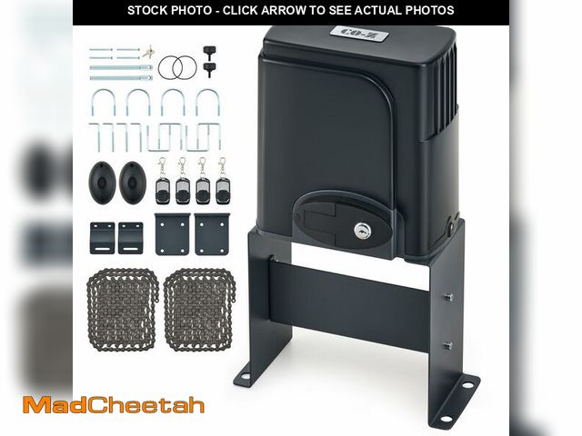 Lot 74-13787233 - CO-Z CGHL14 Automatic Gate Opener, HomeLink Compatible Sliding Gate Opener for 1400lb 40ft Gates, El...