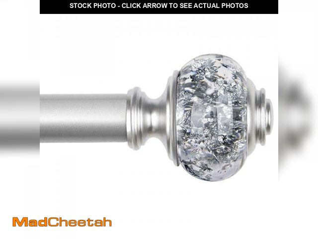 Lot 74-12235199 - *SEE DETAILS* USFOOK 1 Inch Curtain Rods for Windows, 110 to 195 Inches (9.2-16.2 ft) Telescoping Si...