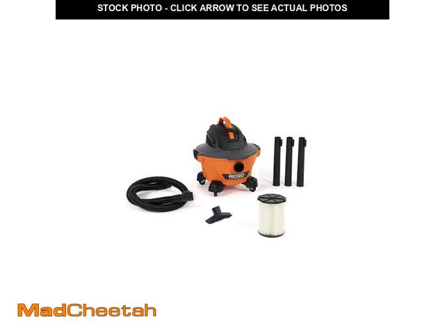 Lot 74-12559562 - (MISSING FILTER,HARDWARE) Ridgid HD060014.2436 HP NXT Wet/Dry Vacuum - USED