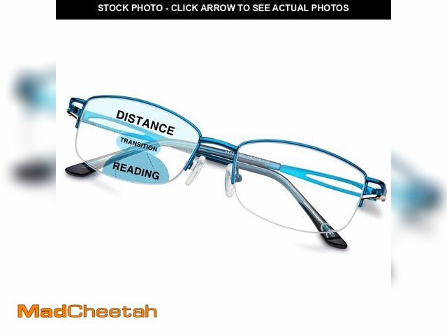 Lot 74-14149746 - LianSan Metal Zero Top Progressive Multifocus Reading Glasses - for Women Half-Rim Blue Light Blocki...