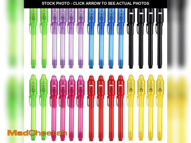 Lot 74-14064391 - SCStyle Invisible Ink Pen 28Pcs with UV Light Magic Marker for Secret Messages, Writing Information ...