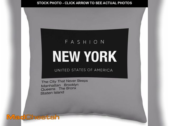 Lot 74-14588945 - Enjoy Cool New York T-Shirt New York City Fashion Graphic Throw Pillow 16x16 - UNUSED
