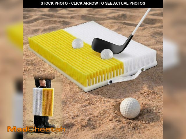 Lot 74-14152755 - Shappy Golf Bunker Practice Mat Golf Simulator with Handle, Dual Sand Trap Trainer with Shallow &amp...