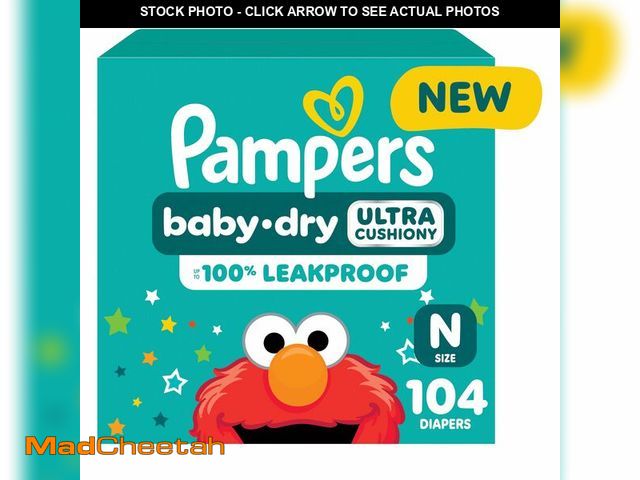 Lot 74-14270992 - Diapers - Baby Dry - Size 0, 104 Count, Absorbent Disposable Newbort Diaper (Packaging May Vary) - U...
