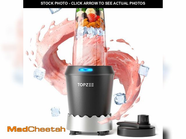 Lot 74-12706607 - TOPZEE Personal Smoothie Blender - 1000W Single Serve Smoothie Maker with 24oz Portable Travel Cups,...