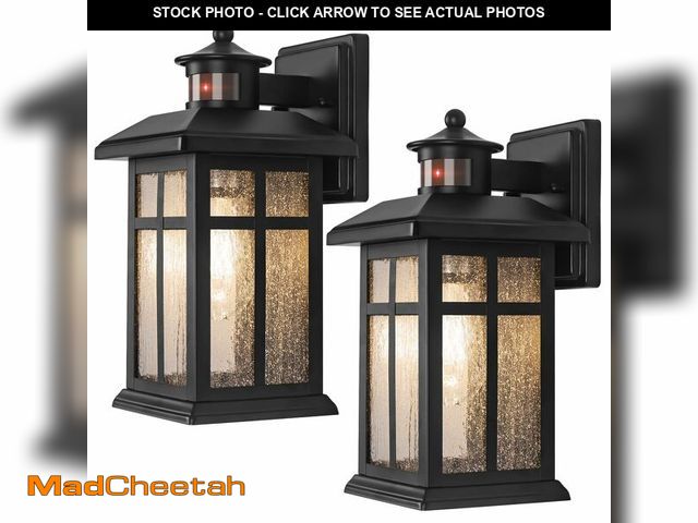 Lot 74-13564171 - Motion Sensor Outdoor Wall Lights 2 Packs- Updated Dusk to Dawn Outdoor Lighting, Exterior Light Fix...