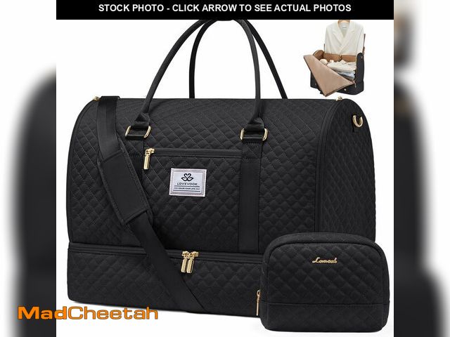 Lot 74-13571637 - LOVEVOOK Convertible Garment Bag for Travel with Shoe Pouch, Carry On Garment Duffel Bag with Toilet...