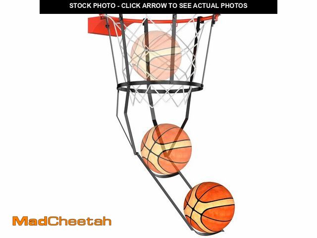 Lot 74-14045459 - Basketball Return Attachment for Hoop Heavy Duty Basketball Rebounder with 6 Hooks, Basketball Acces...