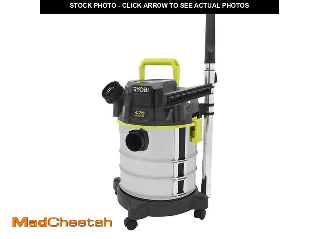 Lot 74-12793471 - RYOBI ONE+ 18V Cordless 4.75 Gallon Wet/Dry Vacuum (Tool Only) - UNUSED