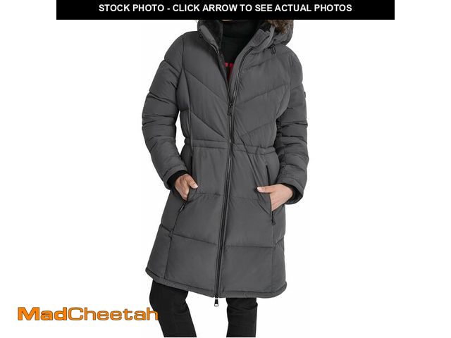 Lot 74-13041953 - DKNY Women's Walker-Length Puffer Coat with Hood and Adjustable Internal Drawcord - Quilted Long Win...