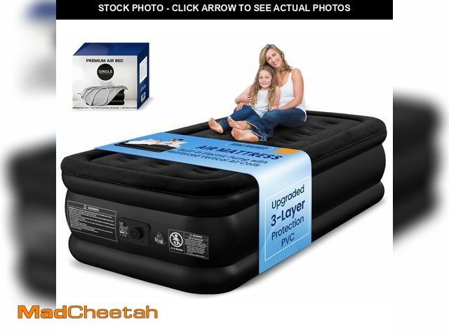 Lot 74-14147789 - GETFITREST Twin Air Mattress with Built-in Pump, 600 lbs Heavy-Duty Support, 48-Hour Leak Tested 3-L...